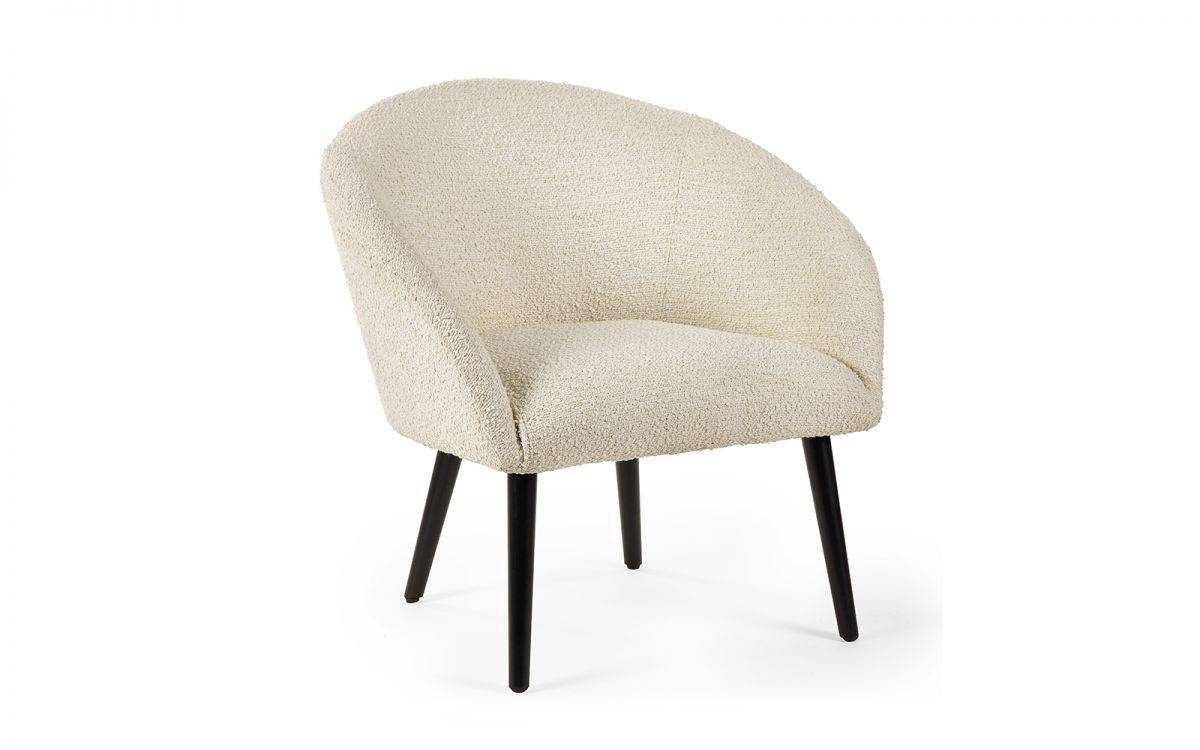 Amanda Boucle Accent Chair - Ivory - Image 4