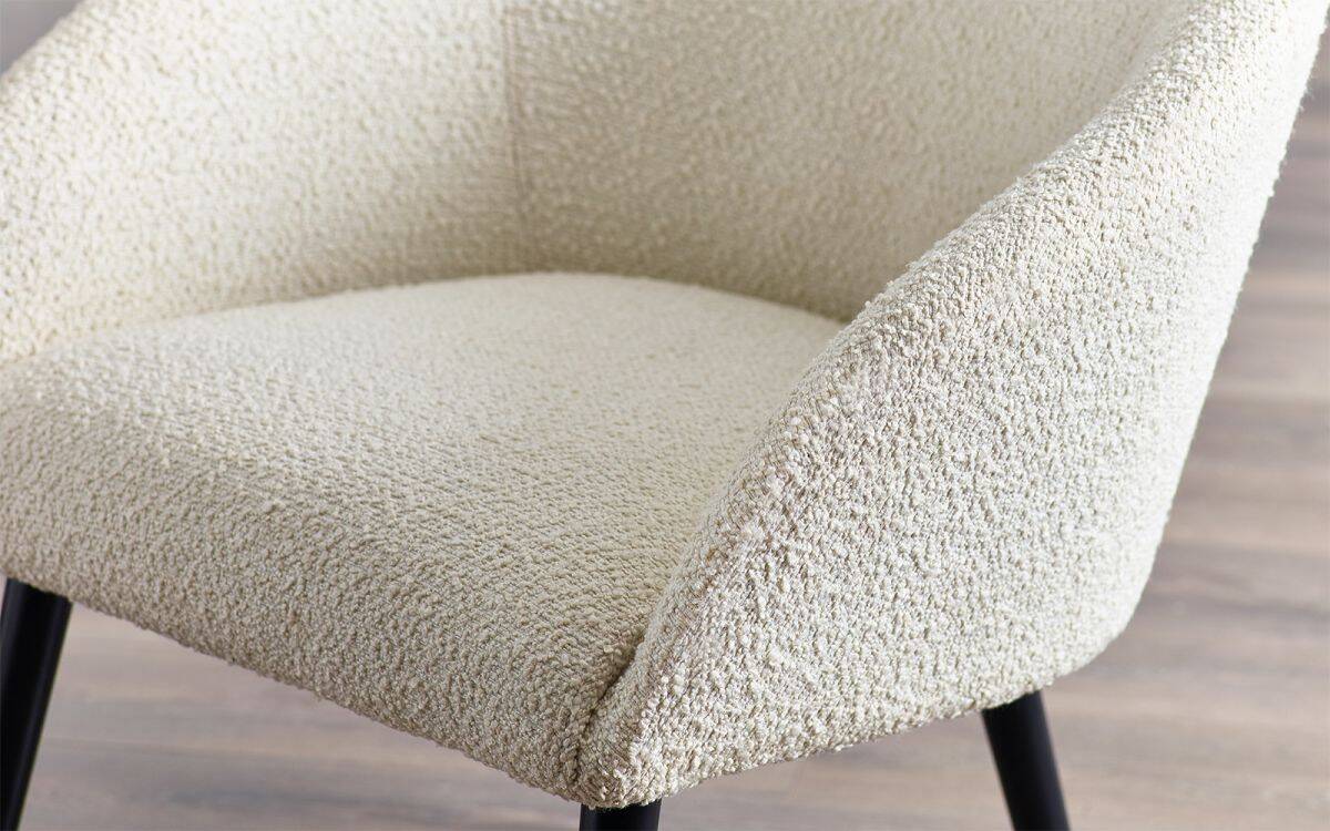 Amanda Boucle Accent Chair - Ivory - Image 5