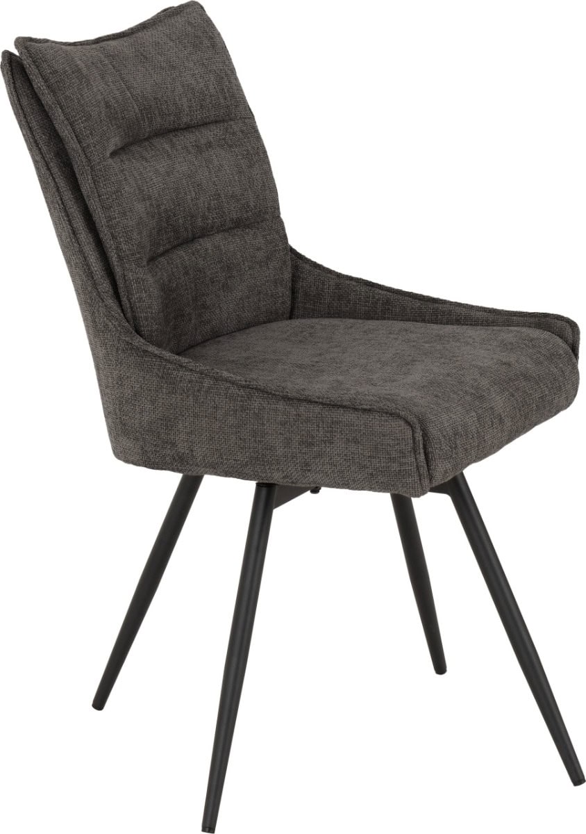 Lewis Swivel Dining Chair (x2) - Grey - Image 2