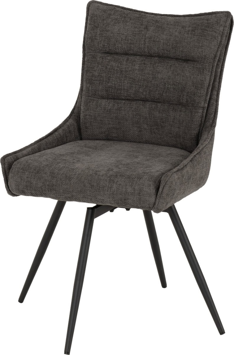 Lewis Swivel Dining Chair (x2) - Grey - Image 3