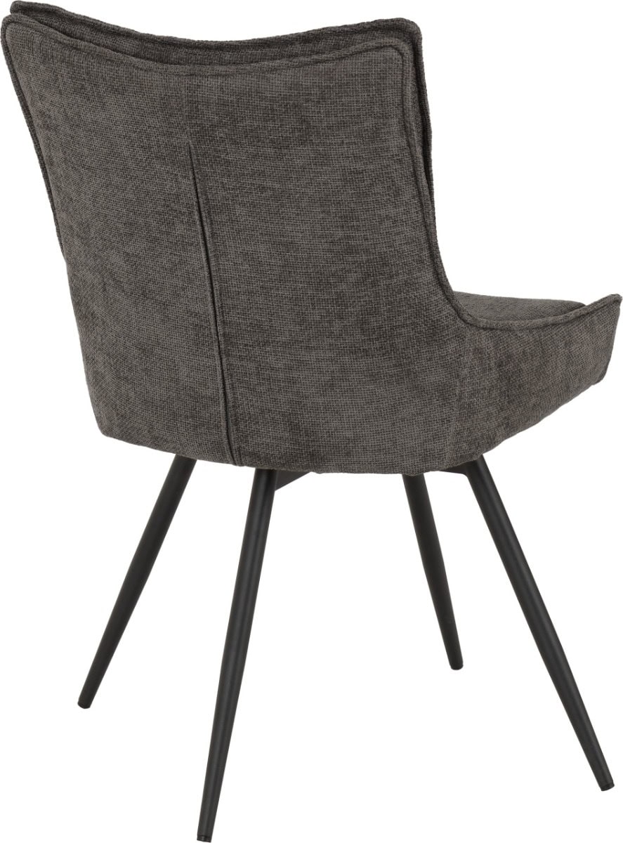 Lewis Swivel Dining Chair (x2) - Grey - Image 6