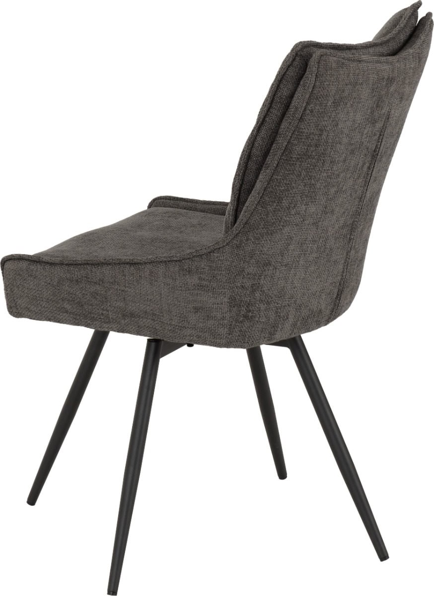Lewis Swivel Dining Chair (x2) - Grey - Image 7