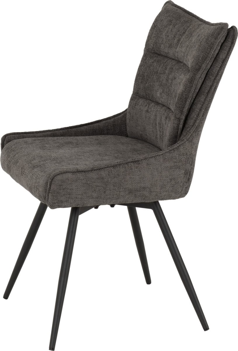 Lewis Swivel Dining Chair (x2) - Grey - Image 8