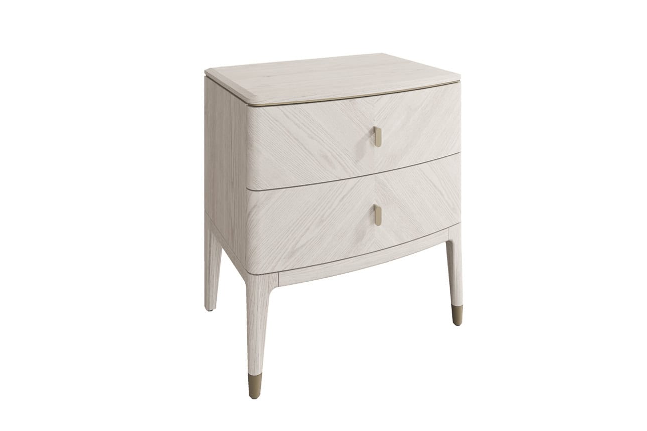 Diletta Bedside Table 2 Drawer - Stone | Buy Online | Beds.ie