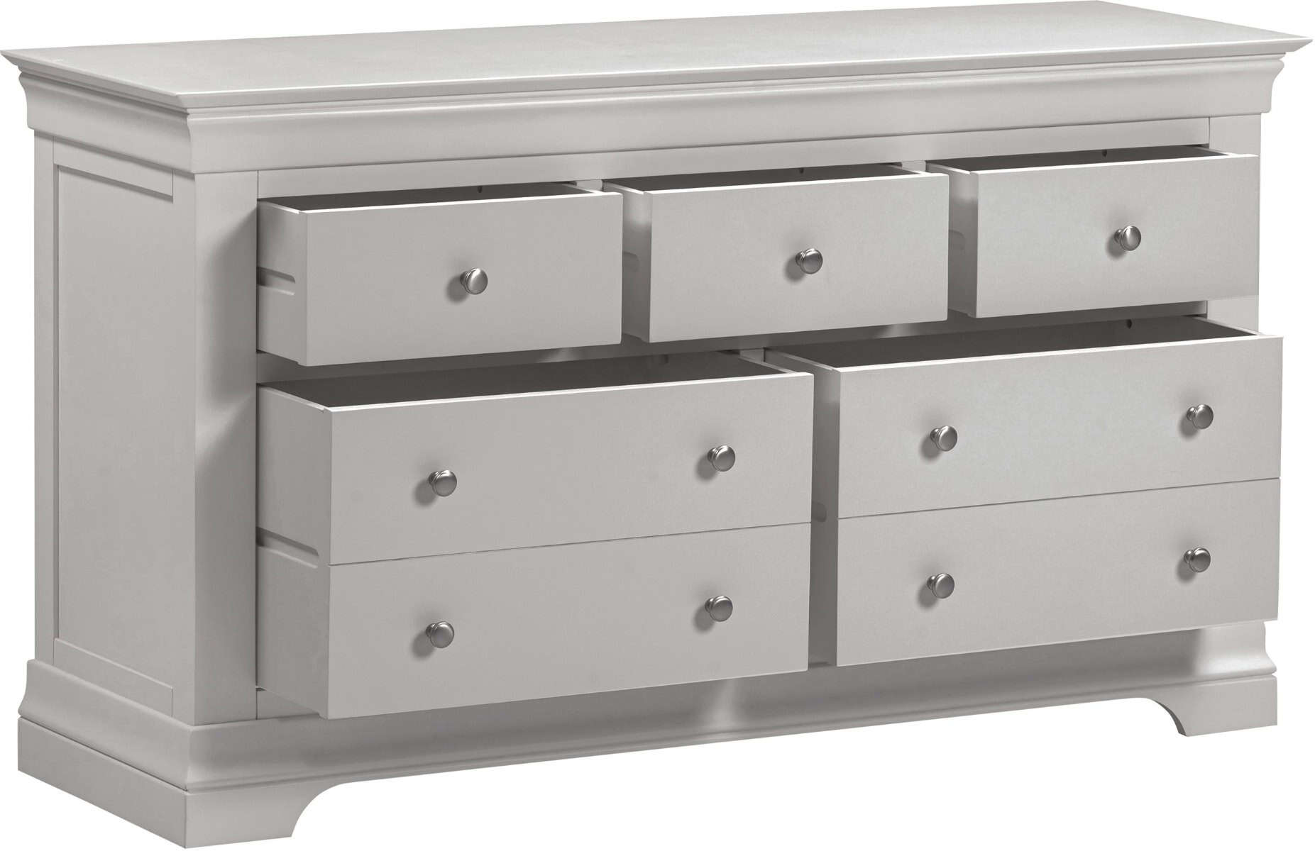 Bordeaux 3+2 Drawer Chest - Pebble Grey - Image 2