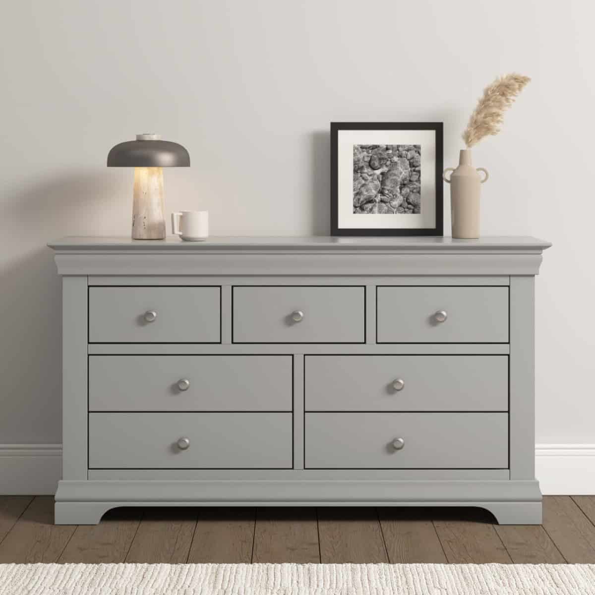Bordeaux 3+2 Drawer Chest - Pebble Grey - Image 5