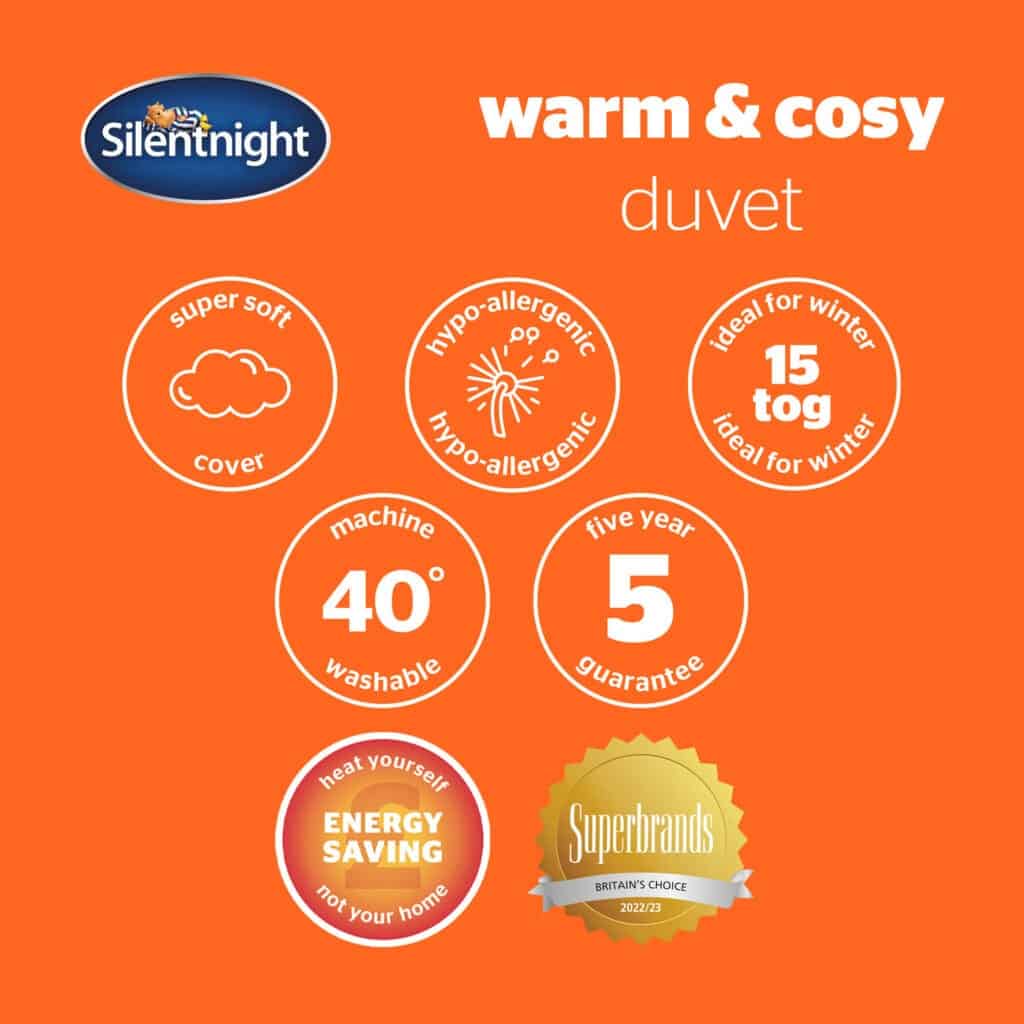 Silentnight Warm And Cosy 15 Tog Duvet - 4ft6 Double - Image 2