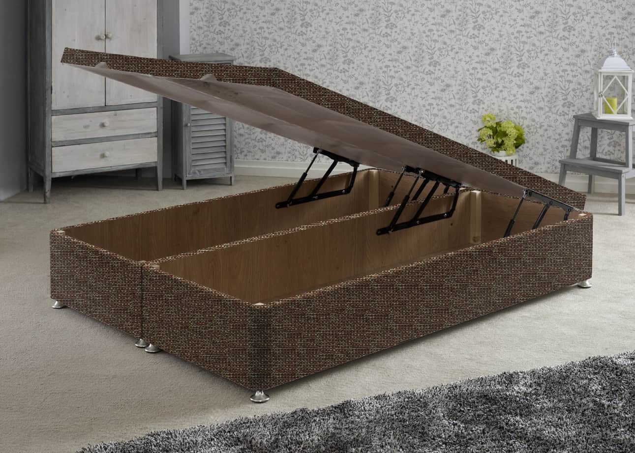 Apollo 4ft6 Brown Front Opening Ottoman Base | Buy Online | Beds.ie