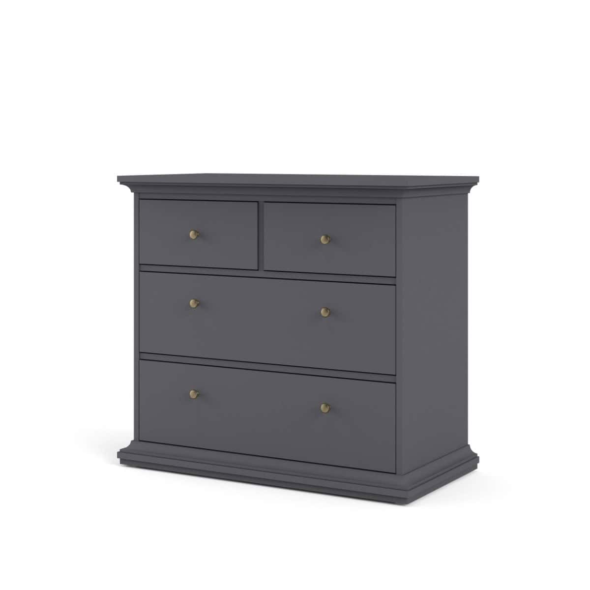 Paris 4 Drawer Chest - Grey - Image 2