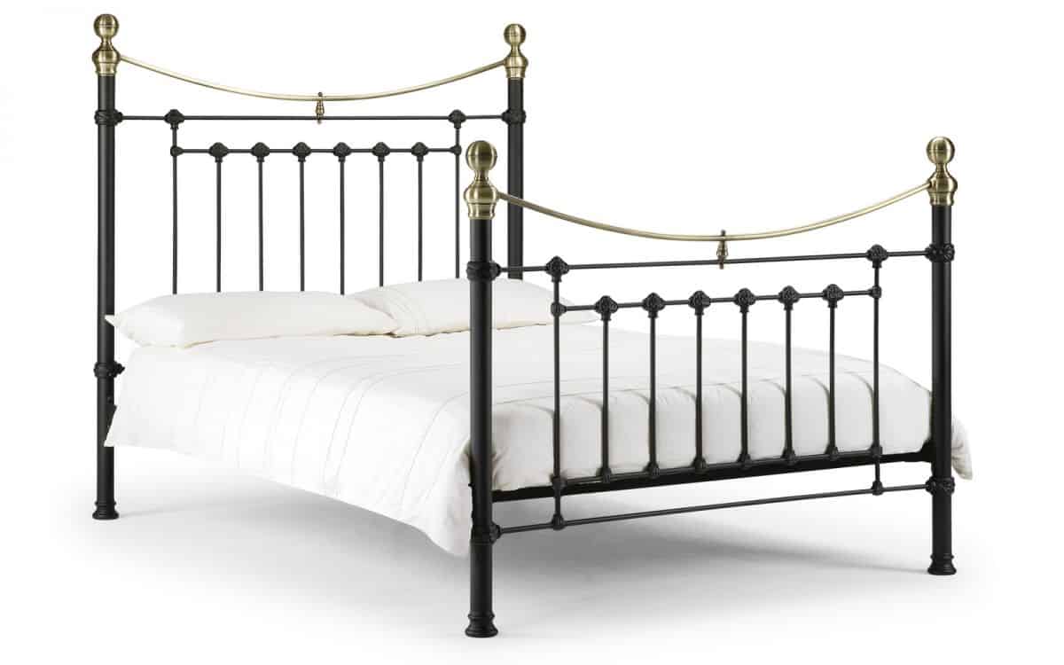 Veronica 5ft Bedframe - Satin Black & Brass | Buy Online | Beds.ie