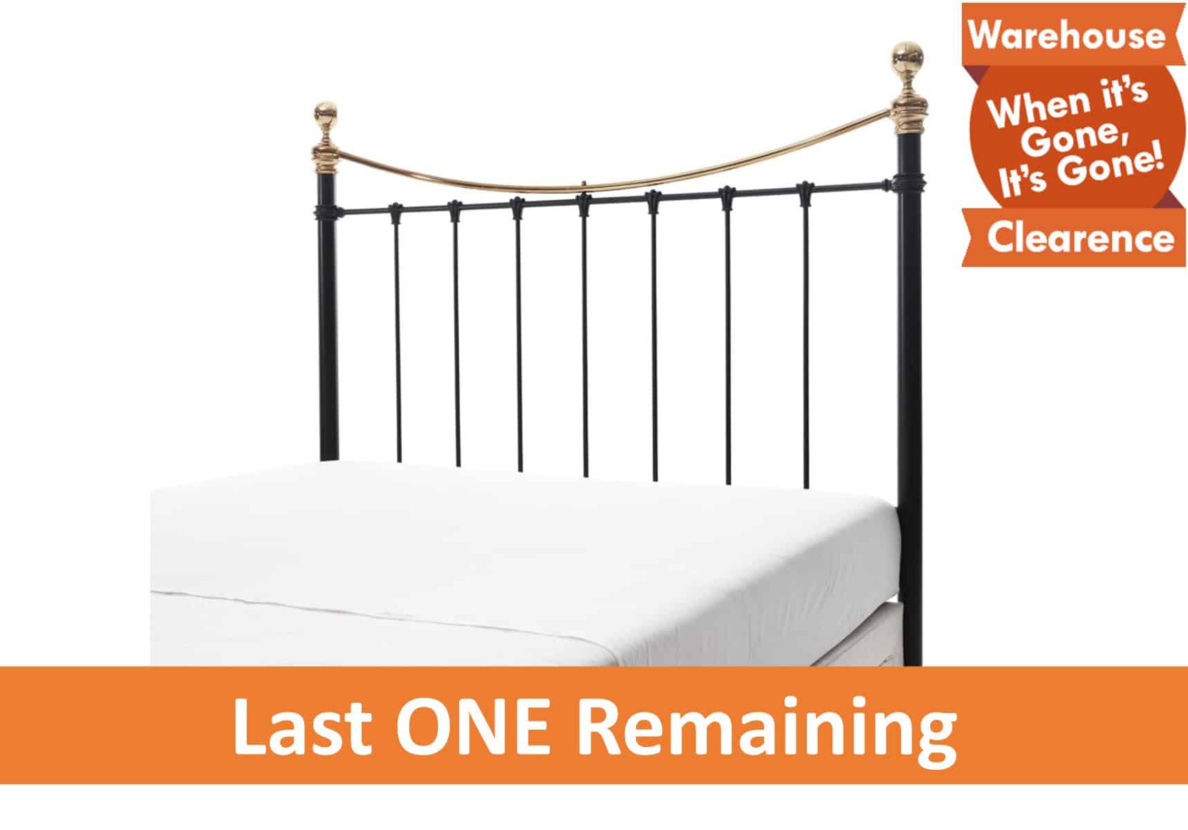 Ethan 4ft Black & Brass Headboard - Image 2
