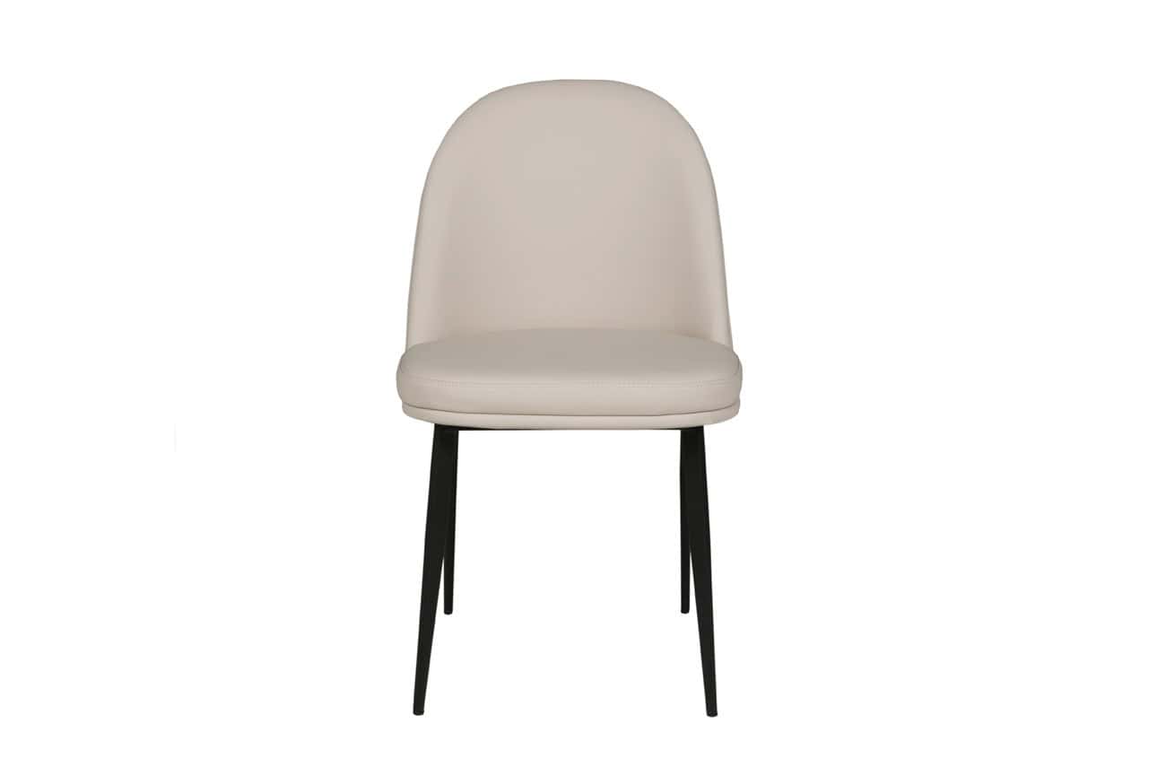Valent Dining Chair - Taupe Leather - Image 2