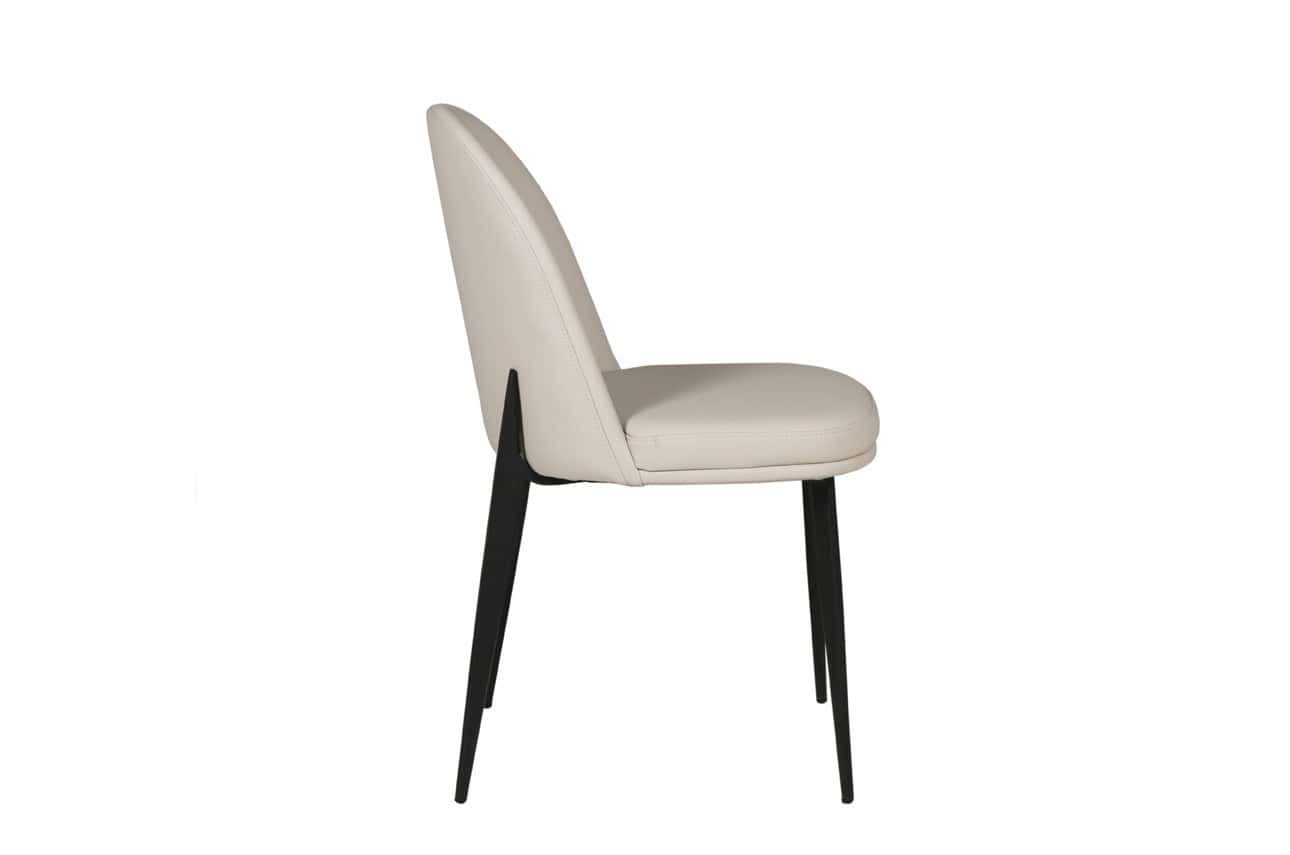 Valent Dining Chair - Taupe Leather - Image 3