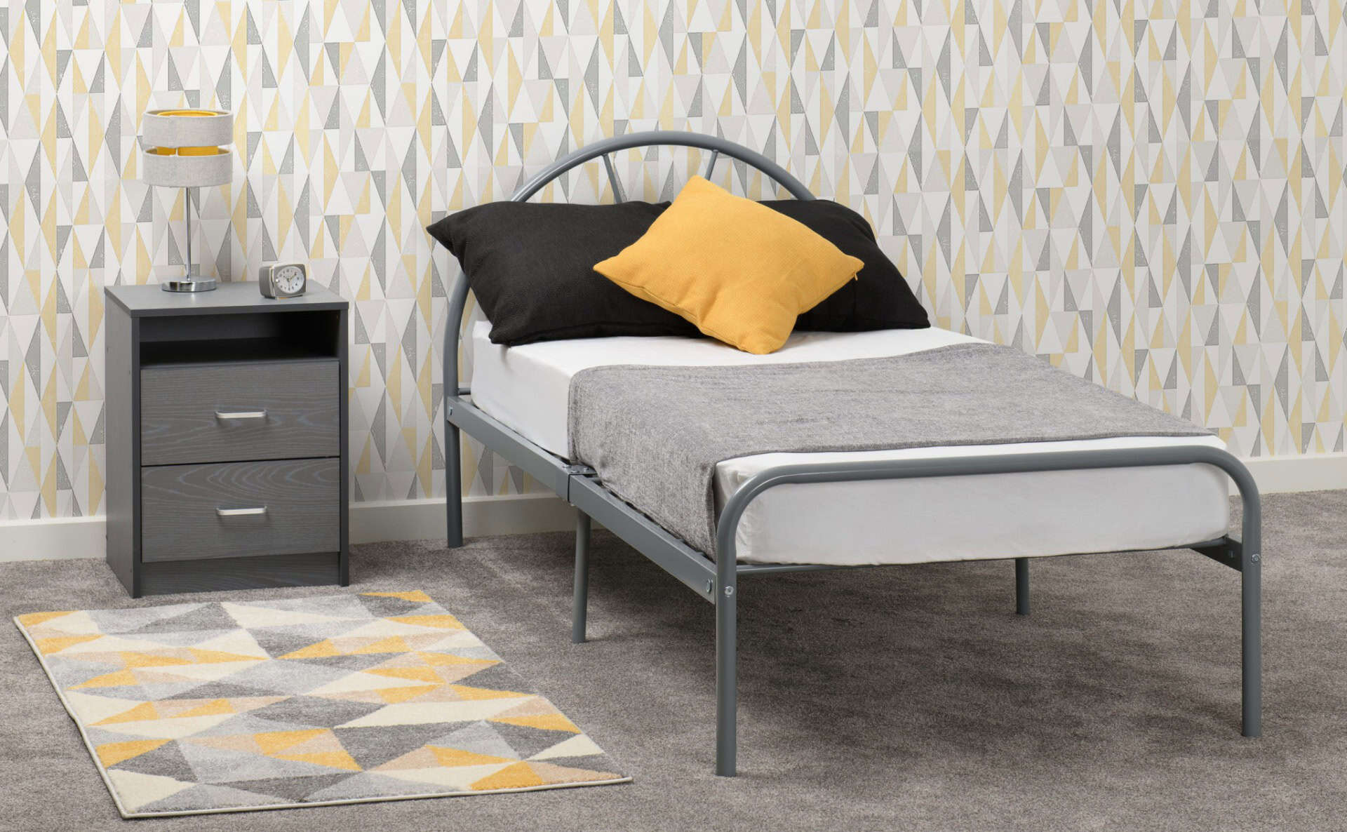 Nova 3ft Bedframe - Silver - Image 5