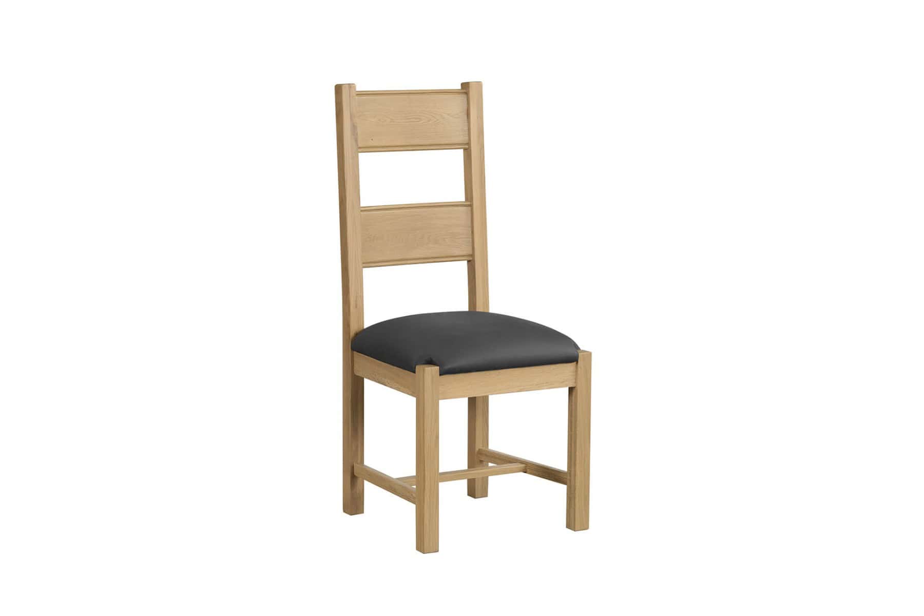 Delaney Dining Chair - Natural Oak & Grey PU | Buy Online | Beds.ie