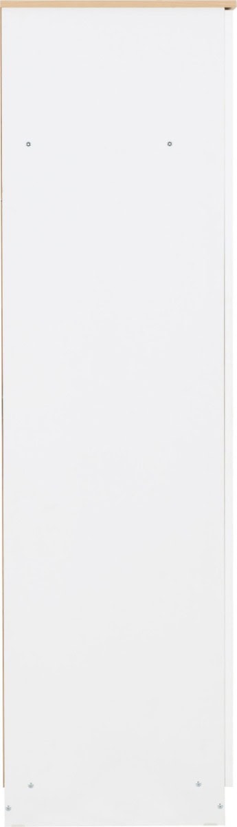 Portland 2 Door Wardrobe - White & Oak - Image 3