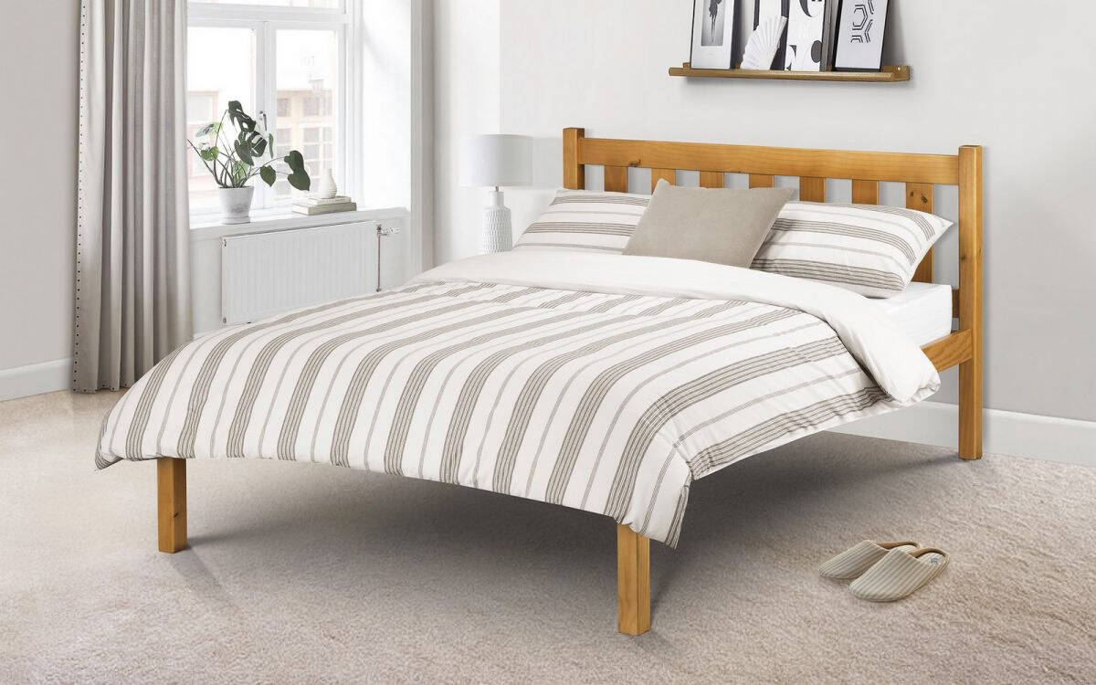 Tulip 4ft6 Bedframe - Oak | Buy Online | Beds.ie
