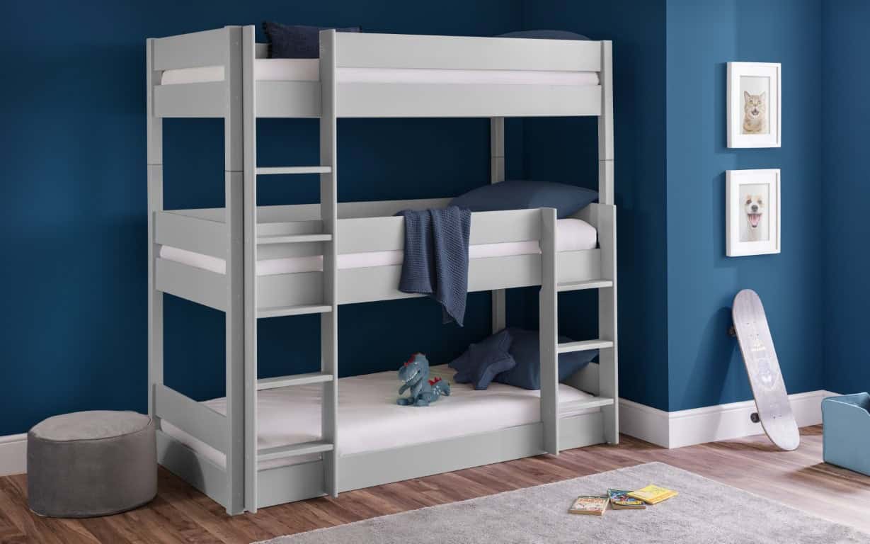 Triplet Bunk Bed - Dove Grey - Image 2