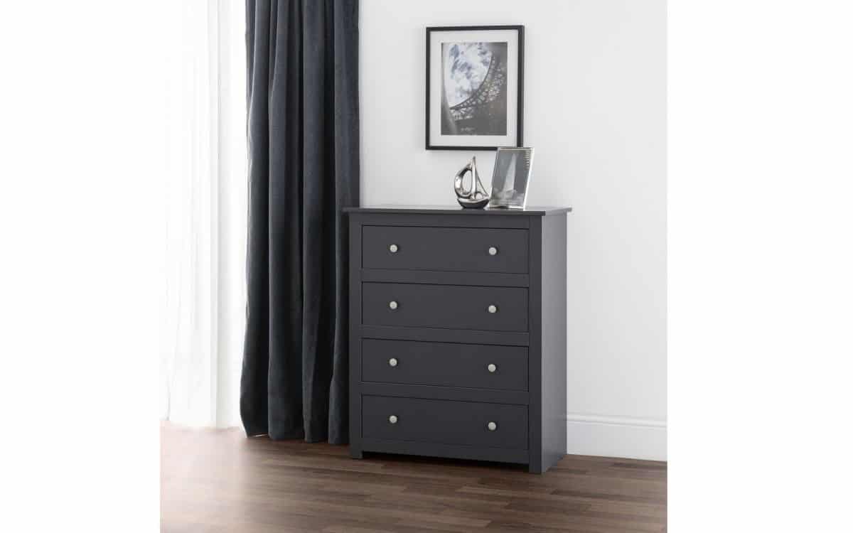 Scottie 4 Drawer Chest - Anthracite - Image 5