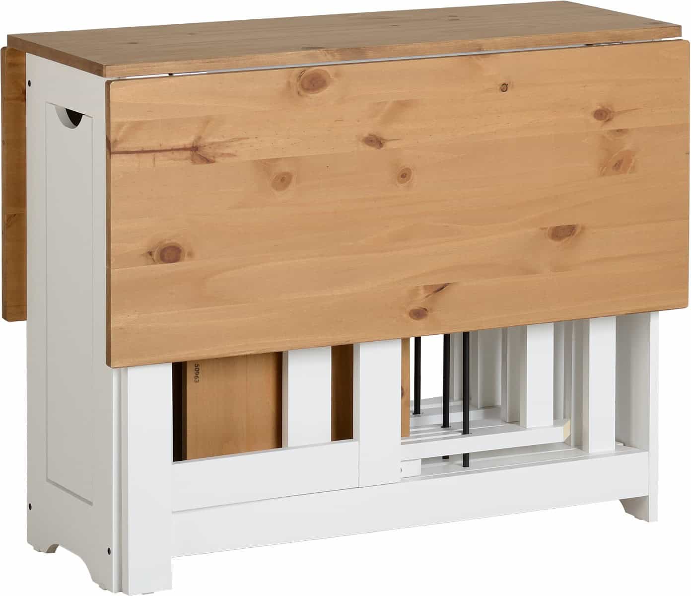 Santos Butterfly Dining Set - White/Distressed Waxed Pine - Image 3