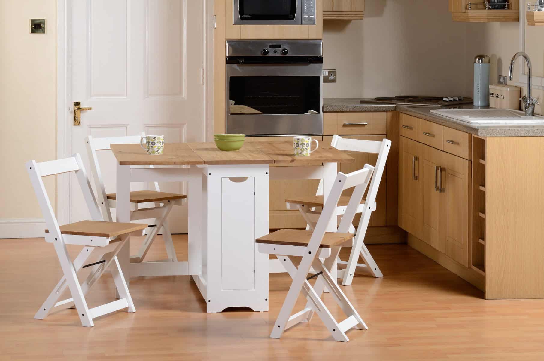 Santos Butterfly Dining Set - White/Distressed Waxed Pine - Image 4