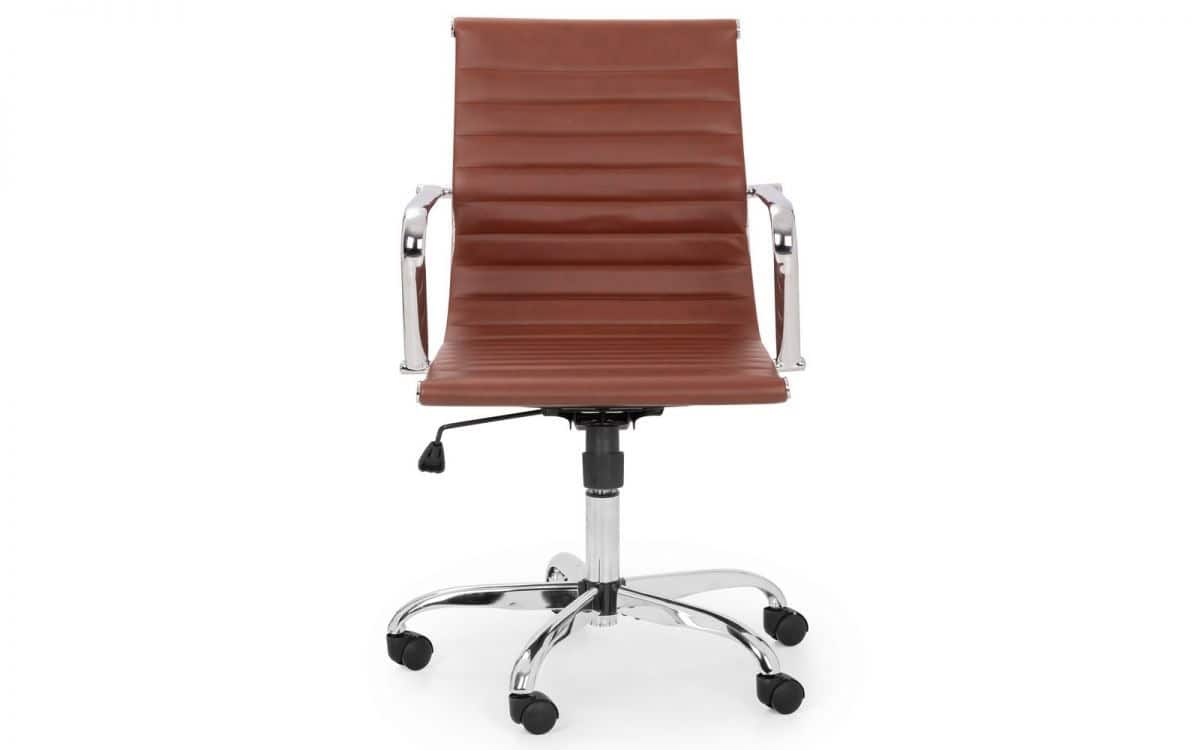 Simmons Office Chair - Brown & Chrome | Buy Online | Beds.ie