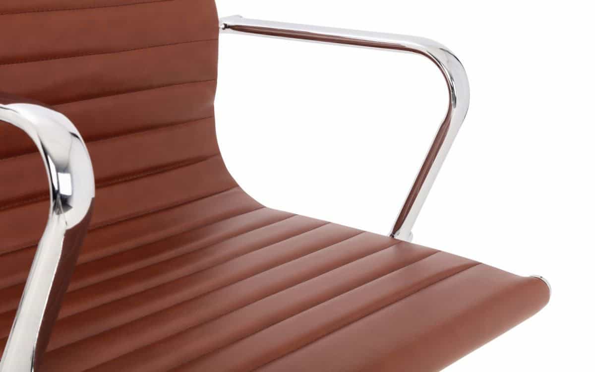 Simmons Office Chair - Brown & Chrome - Image 3