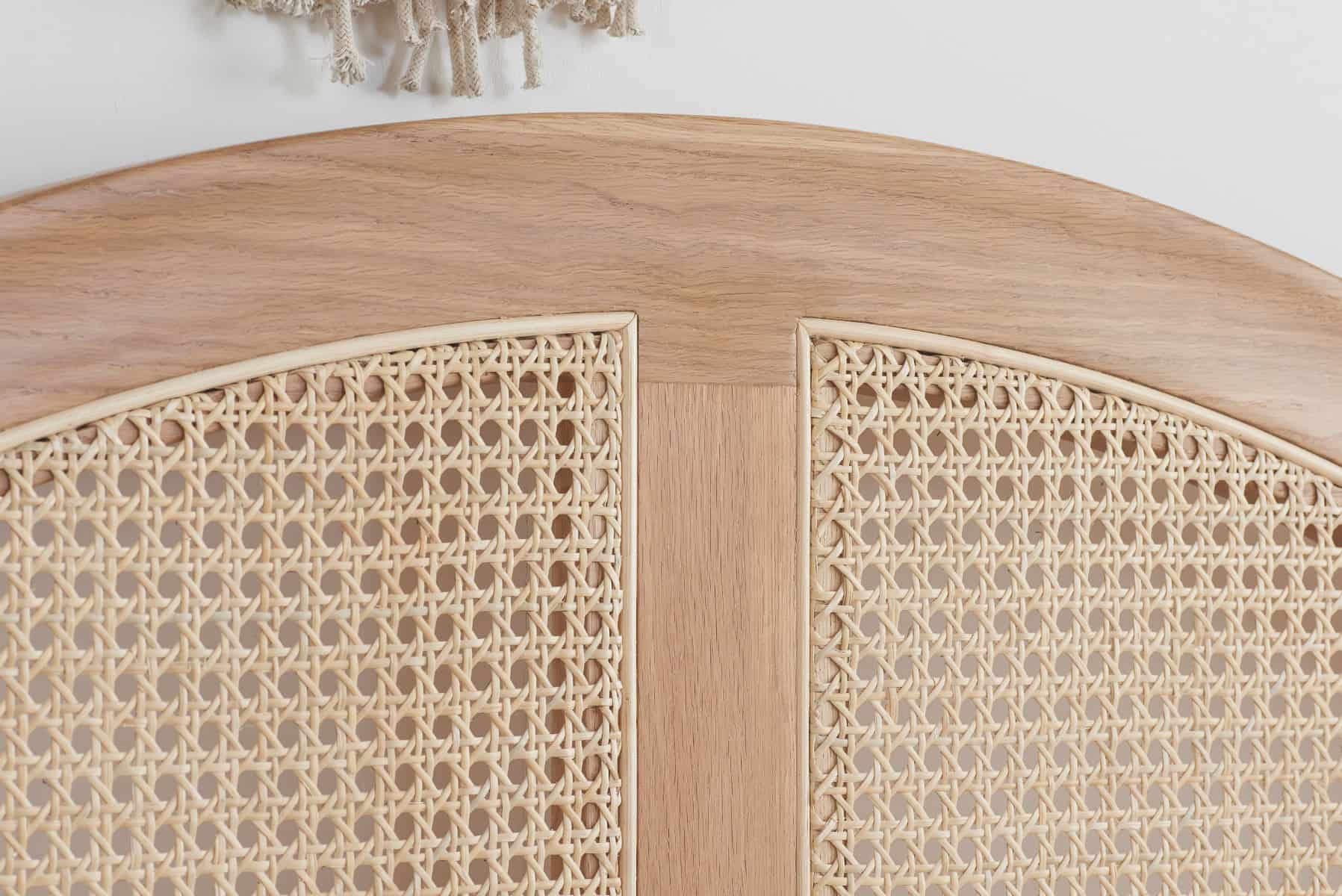 6ft Leonie Rattan Bedframe - Oak - Image 5