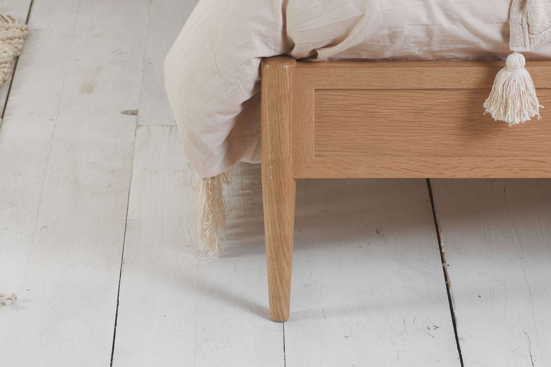 6ft Leonie Rattan Bedframe - Oak - Image 6