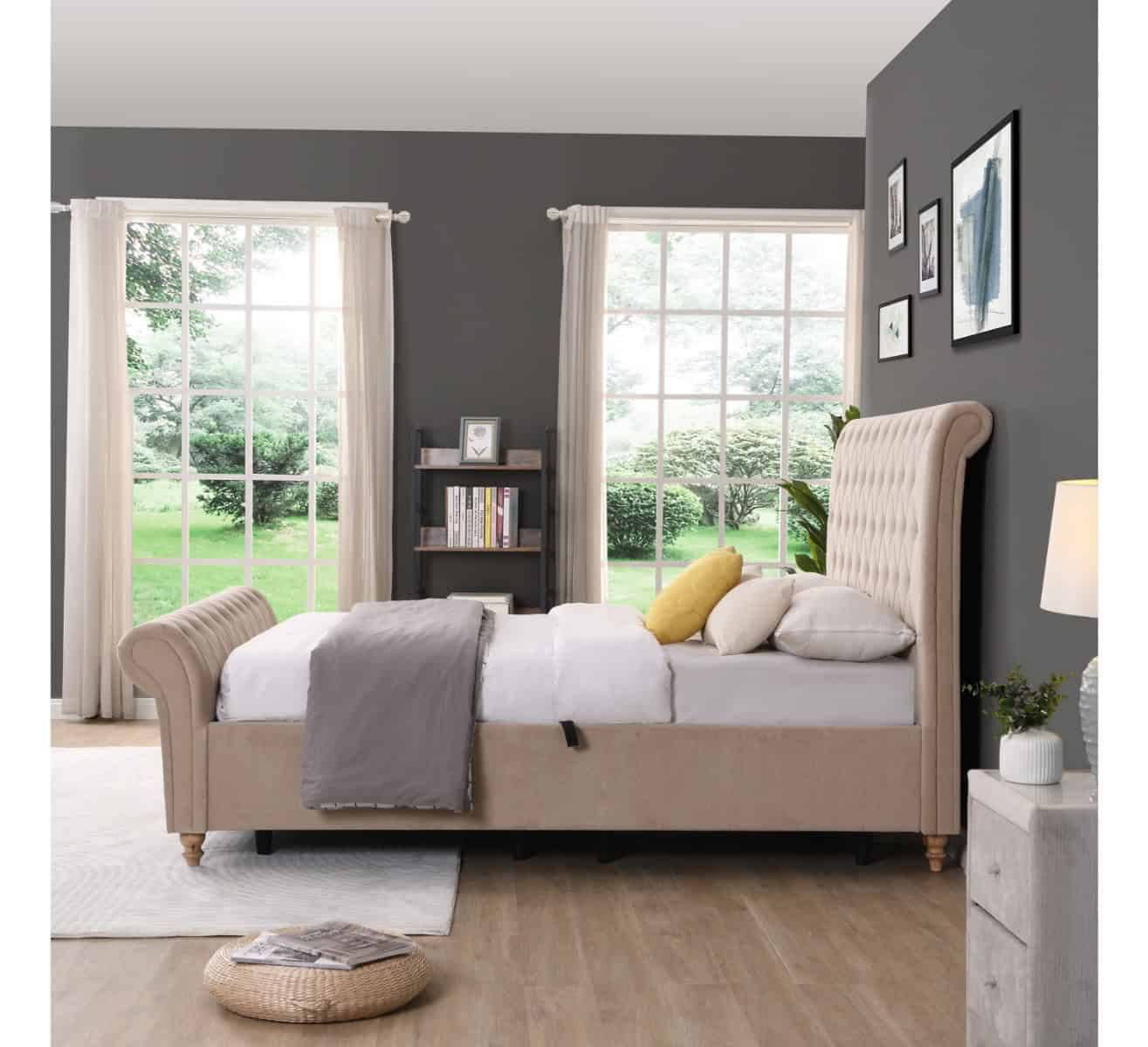 Kilkenny 4ft6 Ottoman Bedframe - Mink - Image 3