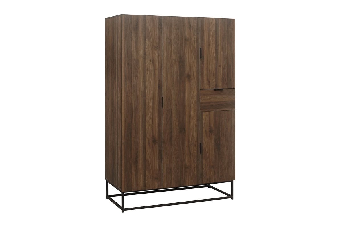 Houston 4 Door Wardrobe - Walnut - Image 4