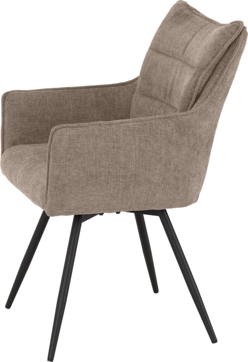 Lewis Carver Swivel Dining Chair (x2) - Fawn - Image 2