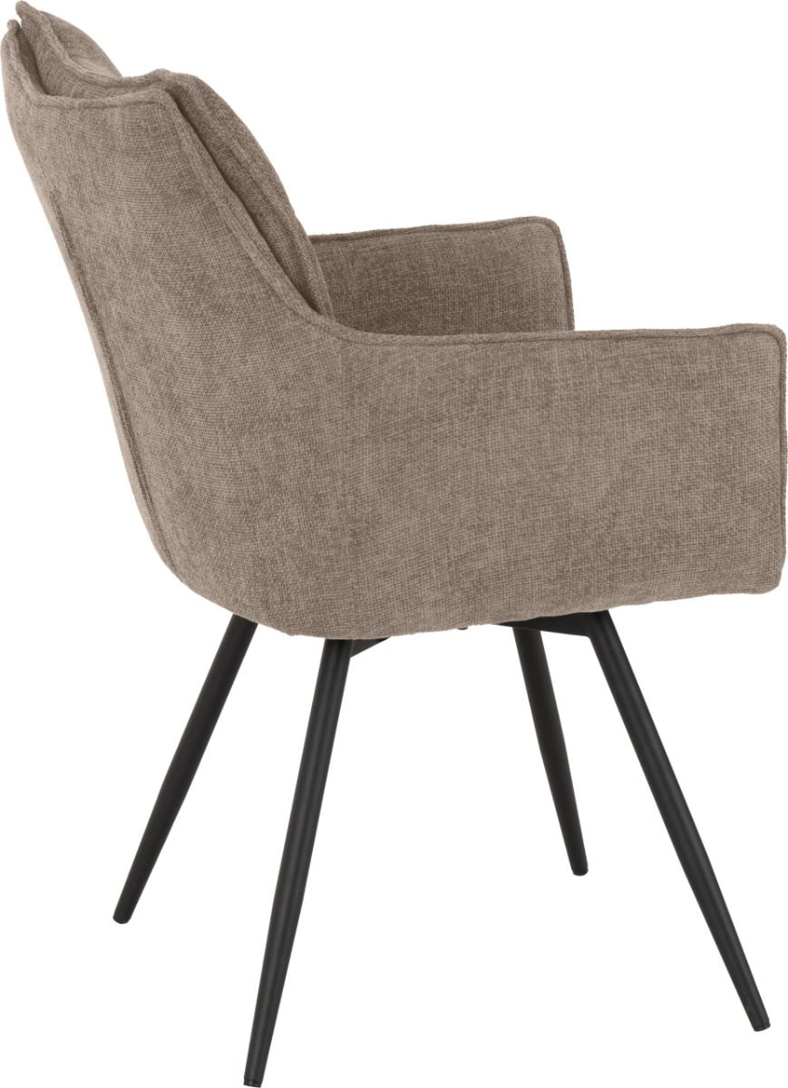 Lewis Carver Swivel Dining Chair (x2) - Fawn - Image 3