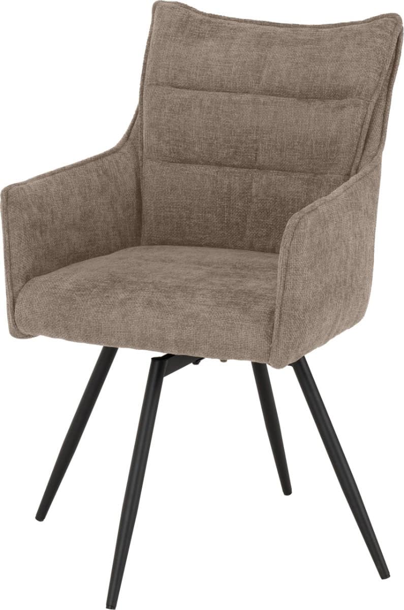 Lewis Carver Swivel Dining Chair (x2) - Fawn - Image 4