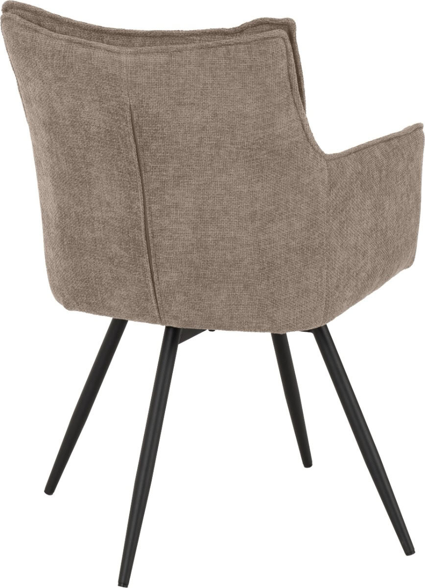 Lewis Carver Swivel Dining Chair (x2) - Fawn - Image 5