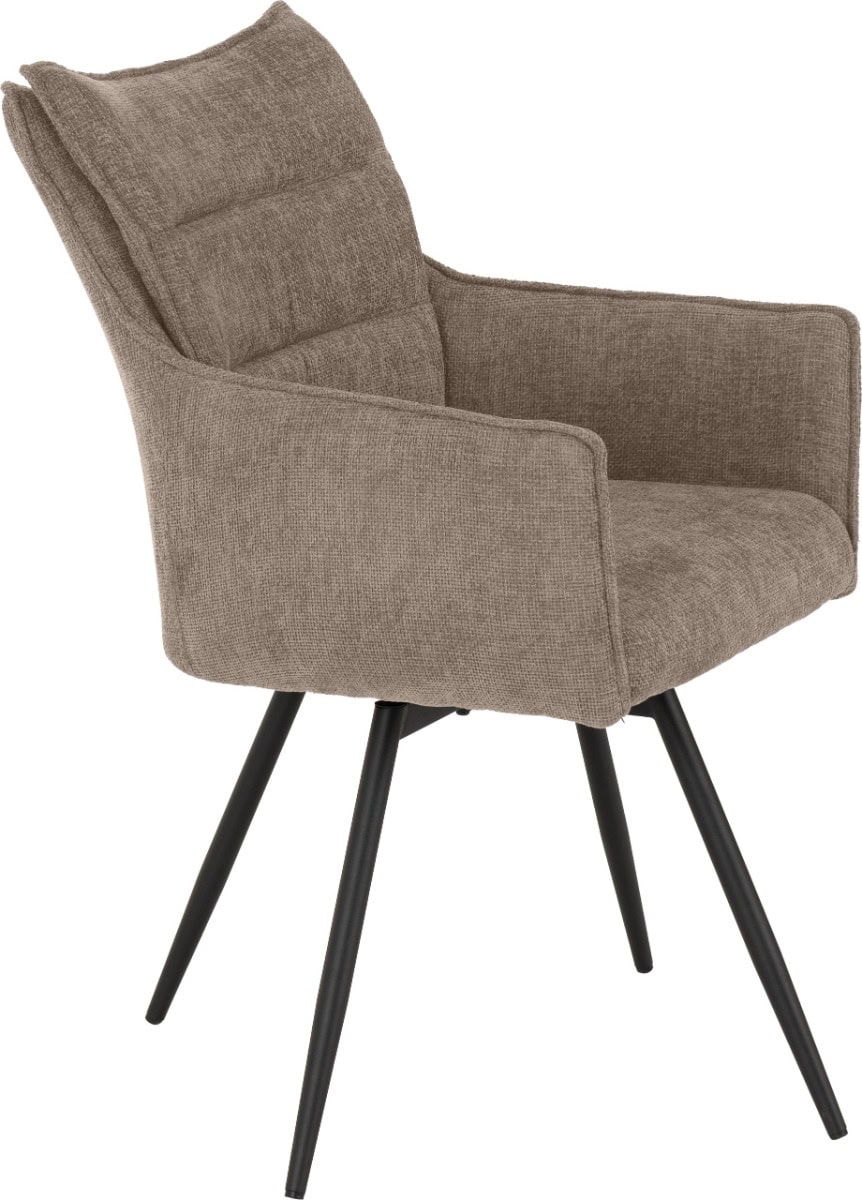 Lewis Carver Swivel Dining Chair (x2) - Fawn - Image 6
