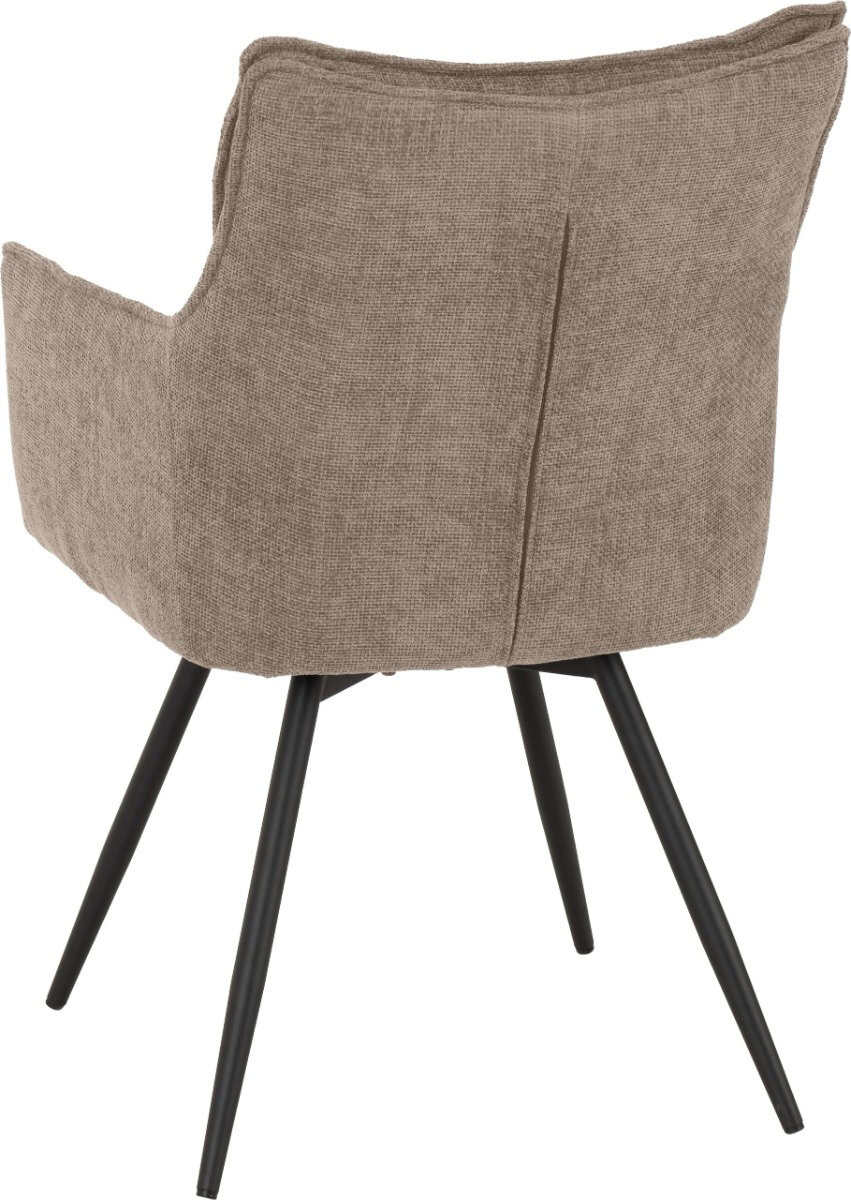 Lewis Carver Swivel Dining Chair (x2) - Fawn - Image 7