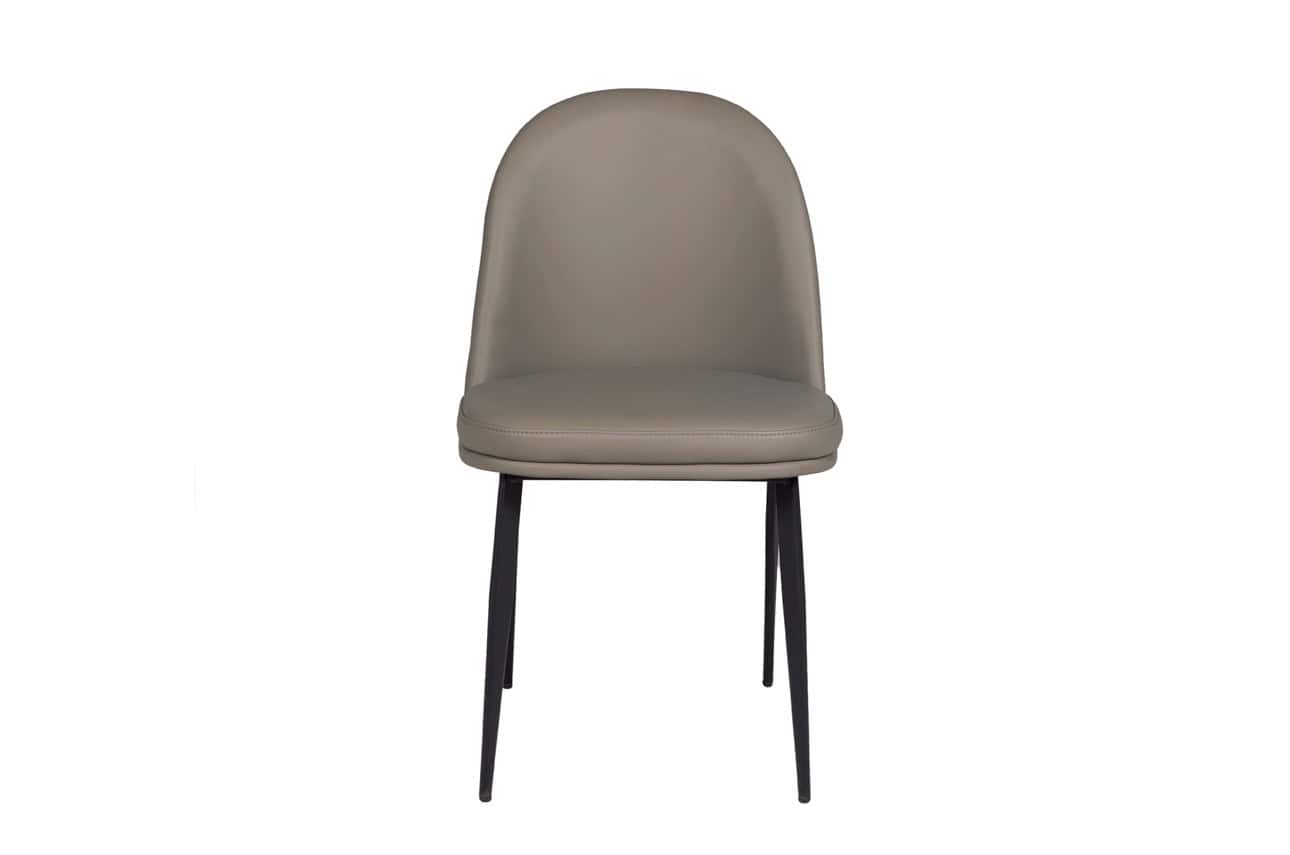 Valent Dining Chair - Grey Leather - Image 2