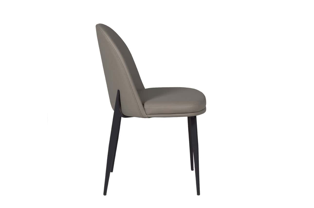 Valent Dining Chair - Grey Leather - Image 3