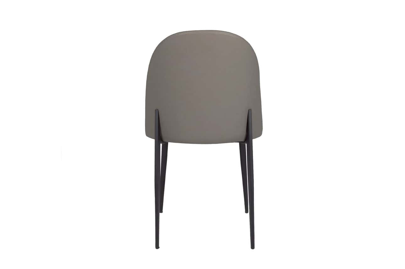 Valent Dining Chair - Grey Leather - Image 4