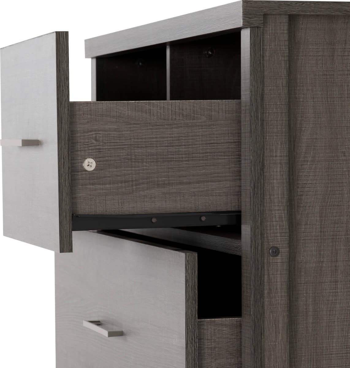 Lisbon 3+2 Drawer Chest - Black Wood Grain - Image 4