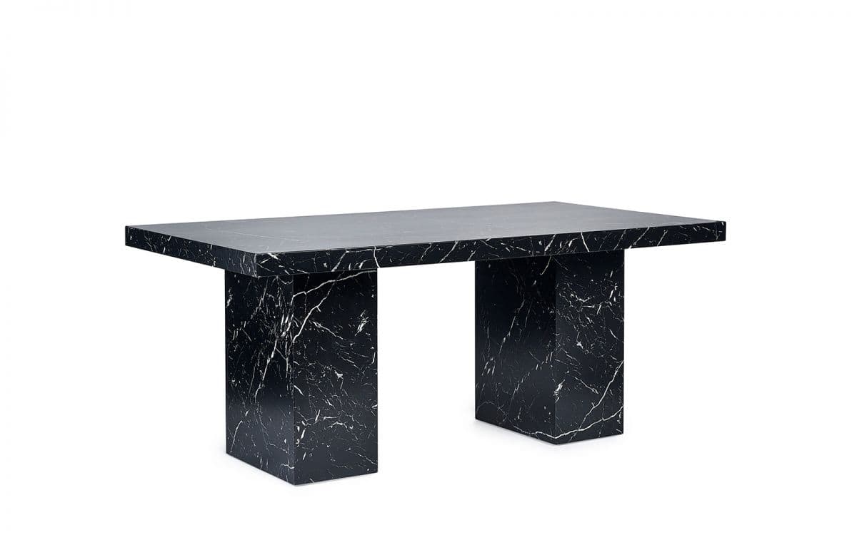 Romanus Dining Table - Black Marble Effect - Image 2