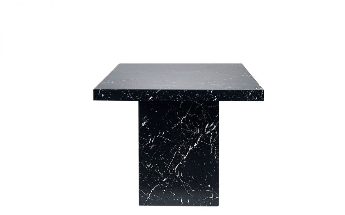 Romanus Dining Table - Black Marble Effect - Image 4