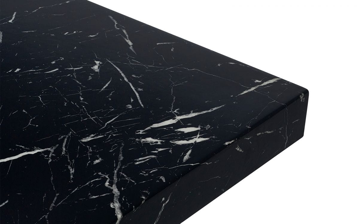 Romanus Dining Table - Black Marble Effect - Image 8