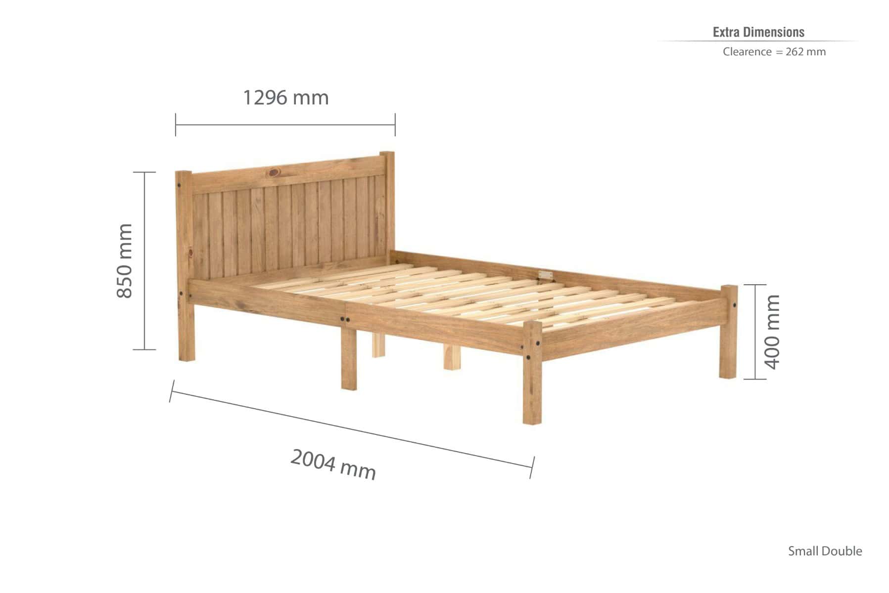 4ft Rio Bedframe - Pine - Image 4