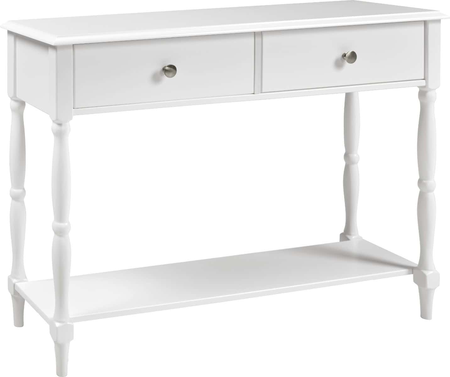 Stratford 2 Drawer Console Table - White | Buy Online | Beds.ie