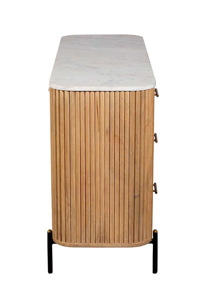 Baker Furniture Reed 6 Drawer Wide Chest - Mango Wood - Image 3