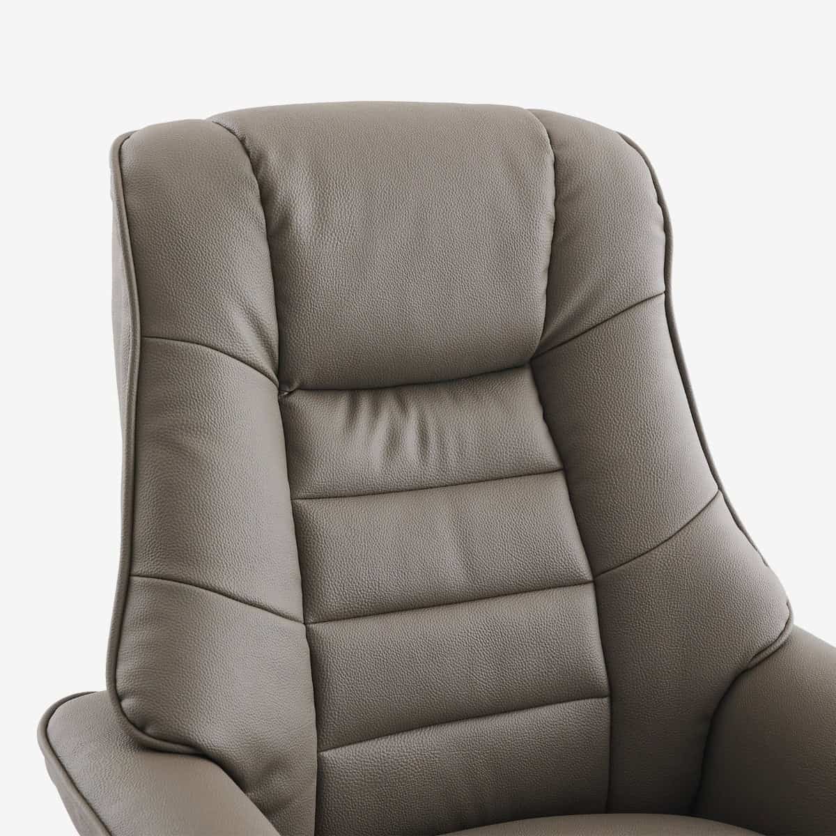 Leyton Swivel Recliner - Grey Faux Leather - Image 4