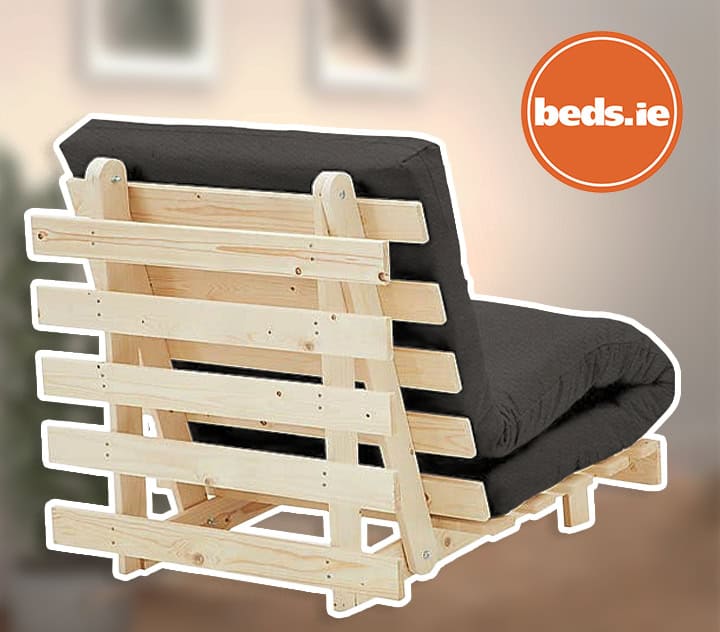 2ft6 Mito Futon Bed with Dark Grey Mattress - Image 2
