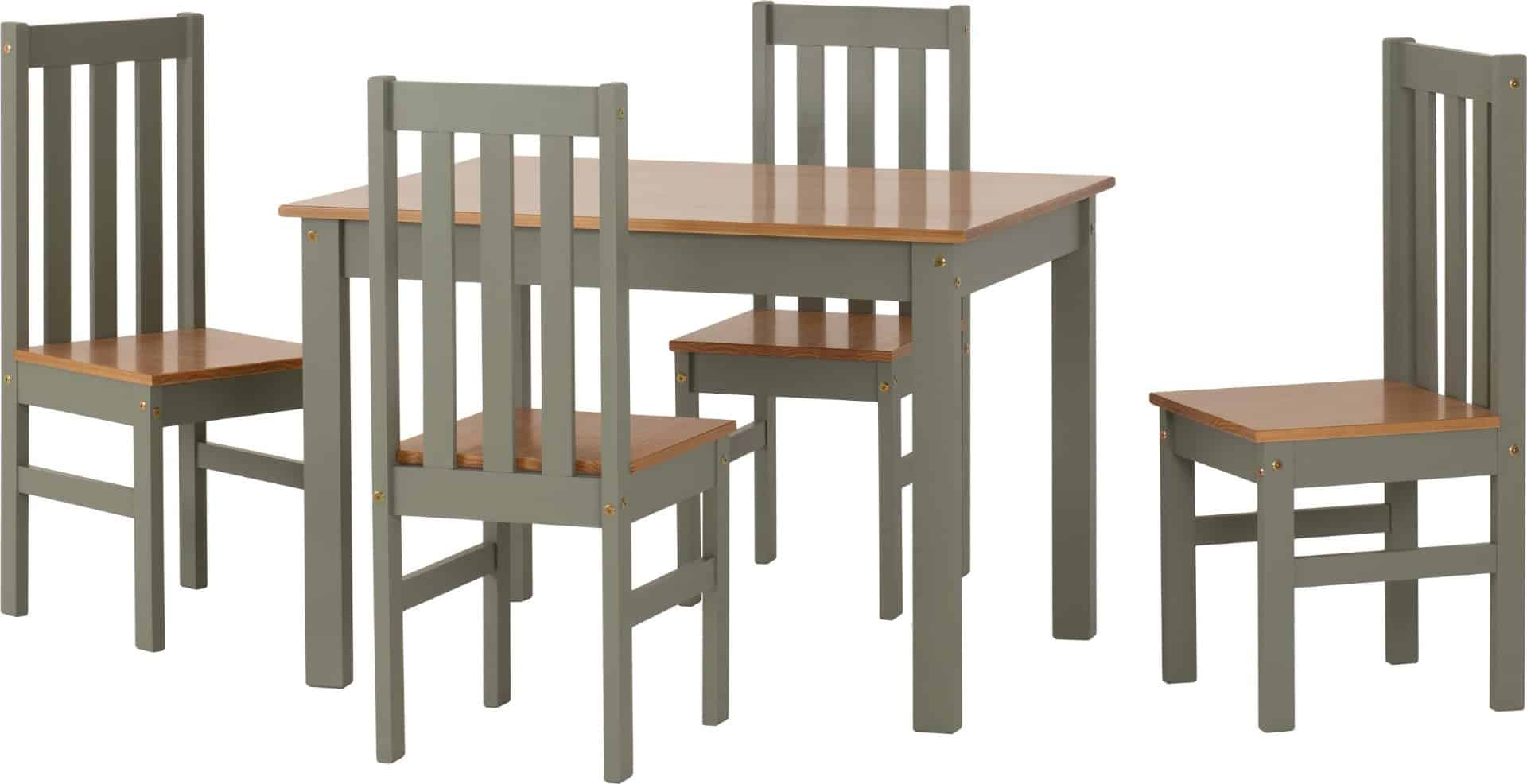 Ludlow 1+4 Dining Set - Green/Oak Lacquer | Buy Online | Beds.ie